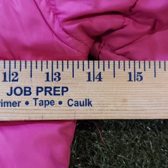 Simply Styled Puffer Coat Girls Large Pink Full Zipper Long Sleeve Hood - Picture 6 of 8